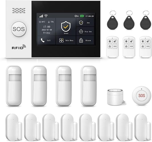 Hapippofa Home Security Alarm System, DIY Wireless WiFi Alarm System, Compatible by Unknown