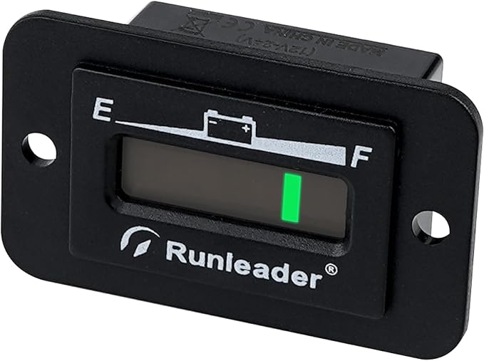 Runleader LED Battery Level Monitor, Volt.12V/24V, Charge and Discharge by Runleader