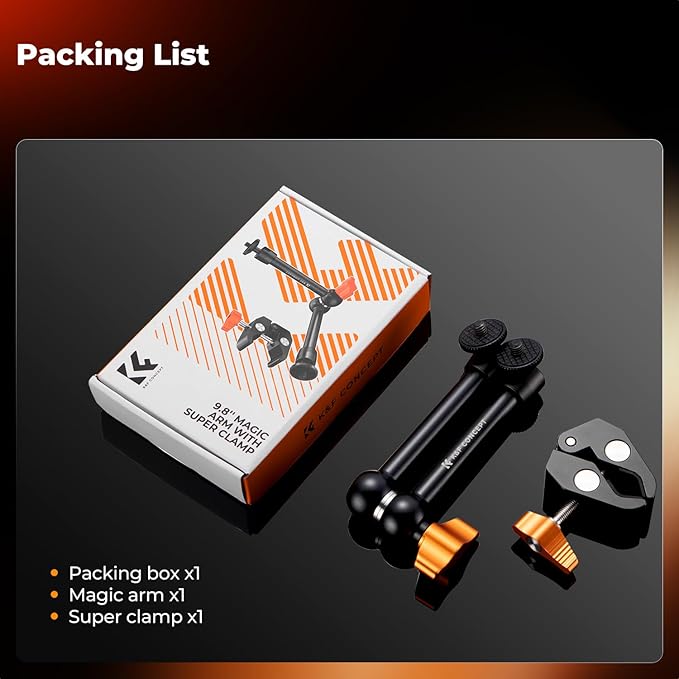 K&F CONCEPT 9.8" Magic Arm Clamp Kit - Image 7