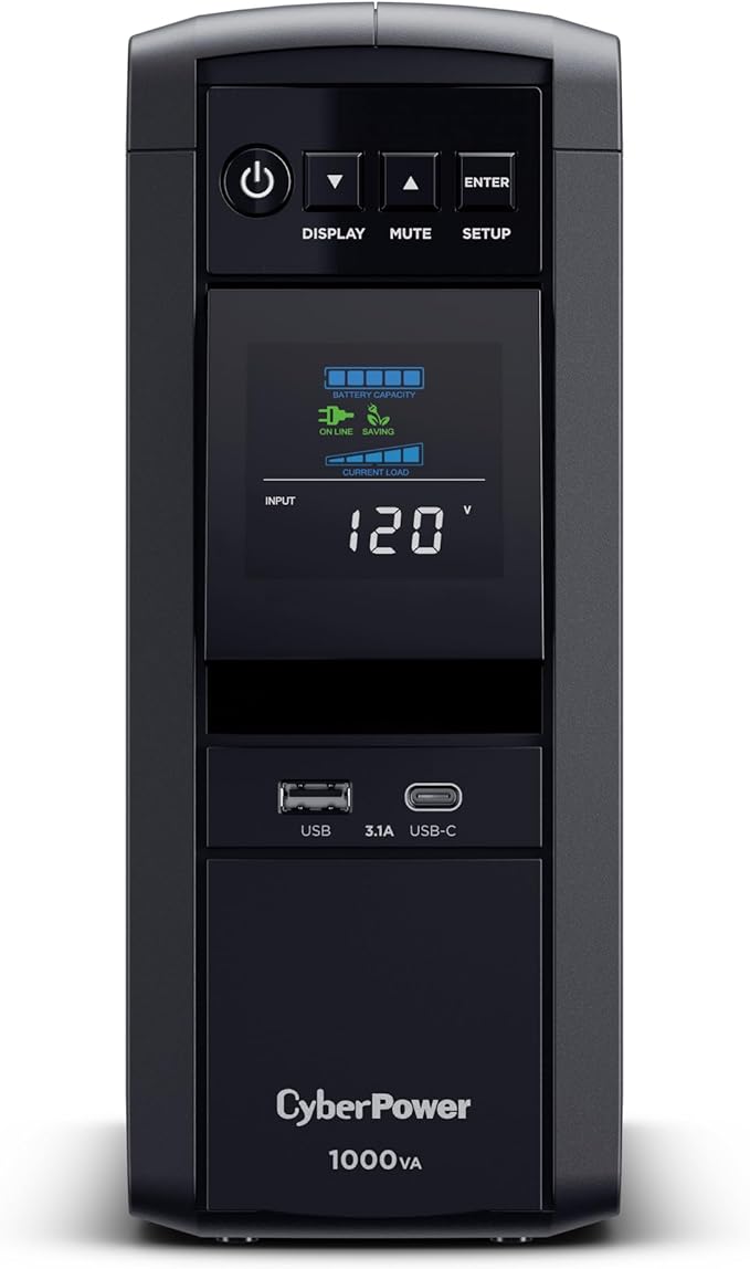 CyberPower CP1000PFCLCD PFC Sinewave UPS Battery Backup and Surge Protector by CyberPower