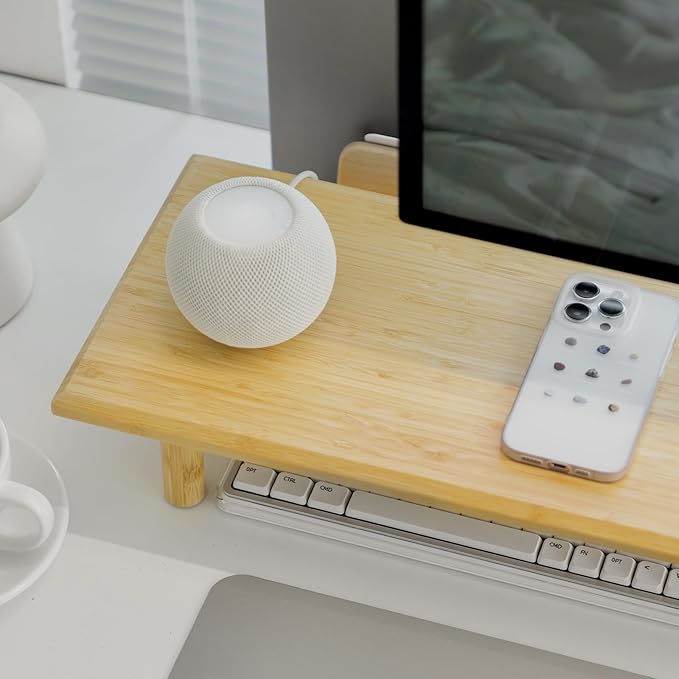 ROCDEER Bamboo Dual Monitor Stand Riser - Image 7