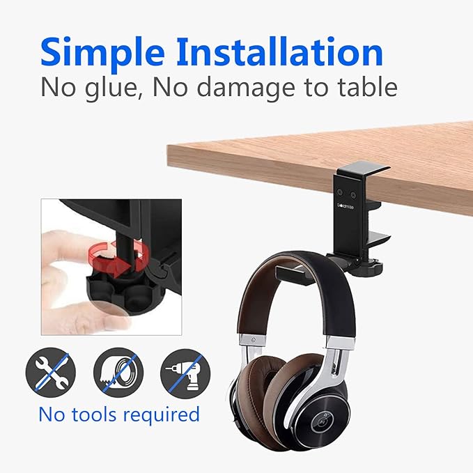 Goldmille Aluminum Headphone Stand Hanger Foldable - Image 2