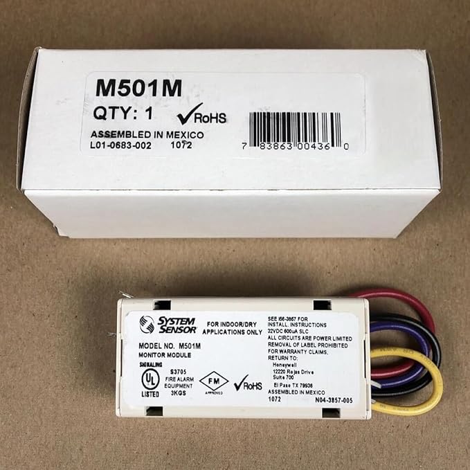 System Sensor M501M Addressable Mini Monitor Module - Image 2