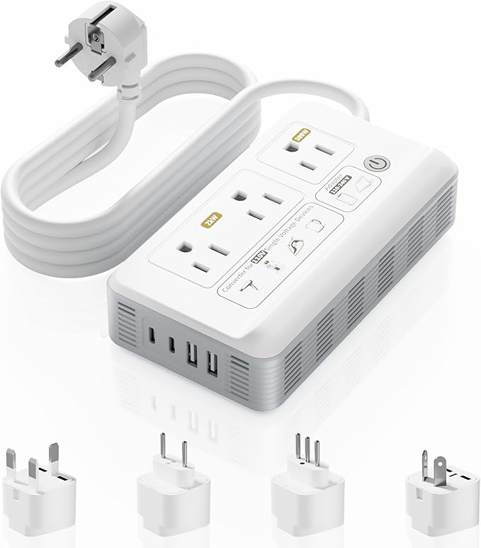 Mapambo 2000W Voltage Converter US to Europe, 7 in 1 Converter by Mapambo