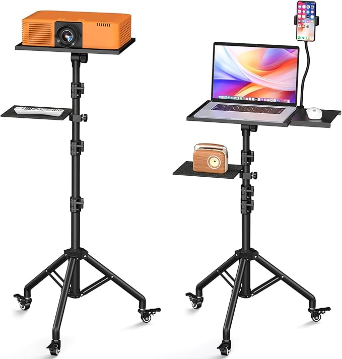 Facilife Projector Stand Tripod on Wheels, Adjustable Height 31-56 Inches by Facilife