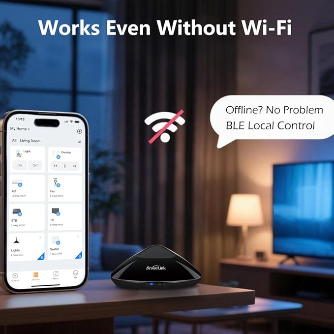 BroadLink Universal IR/RF Remote RM MAX, Wi-Fi & BLE Smart Hub - Image 5
