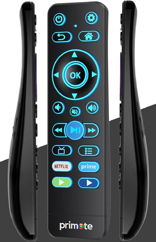 Primote Remote w/Backlit for Fire& Roku Smart-TVs, Including by primoteforFireTVEdition
