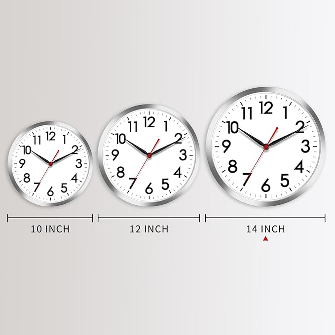 AKCISOT Wall Clock 14 Inch Large Silent Wall Clocks Battery Operated - Image 3