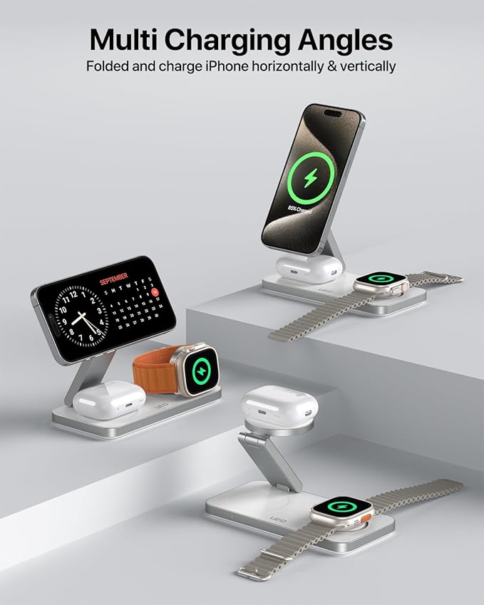 UEQ Foldable 3 in 1 Wireless Charging Station - Image 8