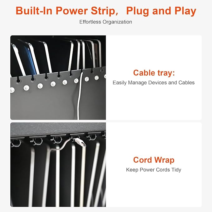 Aokleo 32 Devices Laptop Charging Cart - Image 7