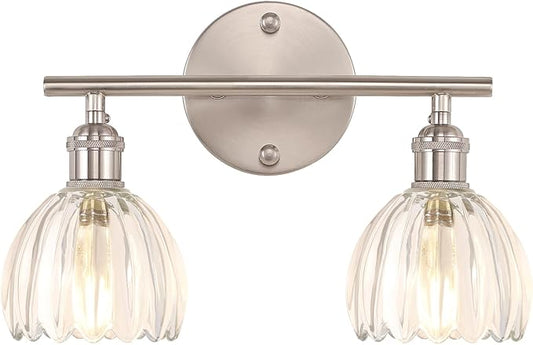 Shenmoyl Bathroom Light Fixtures, 2-Light Vanity Wall Light Over Mirror by Shenmoyl