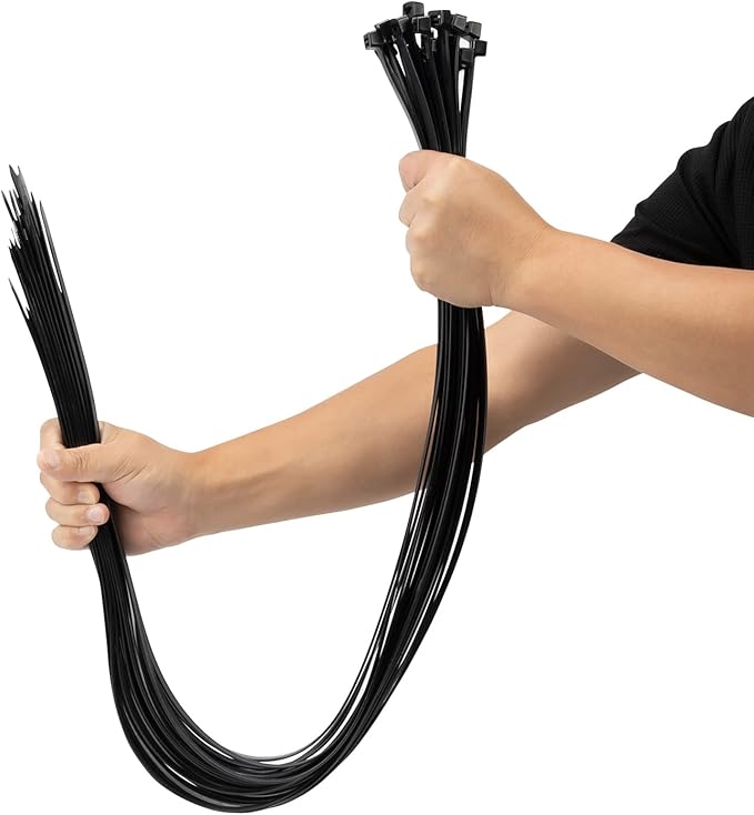 XINGO 30 inch Black Zip Ties Heavy Duty 40 PCS, 200 LBS Ultra Strong Plastic by XINGO