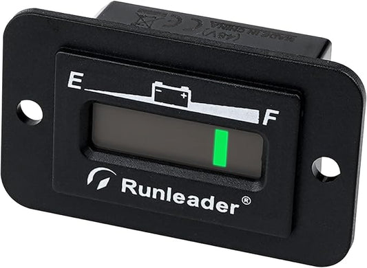 Runleader LED Battery Level Monitor, Charge and Discharge Display- Only Suitable by Runleader