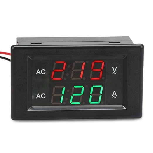 DROK Volt Amp Meter 2pcs, AC 500V 200A Digital Voltmeter Ammeter Panel - Image 2