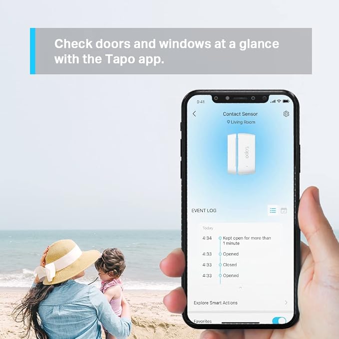 Tapo Door Sensor Mini, Requires Tapo Hub, Long Battery Life w/Sub-1G Low-Power - Image 3
