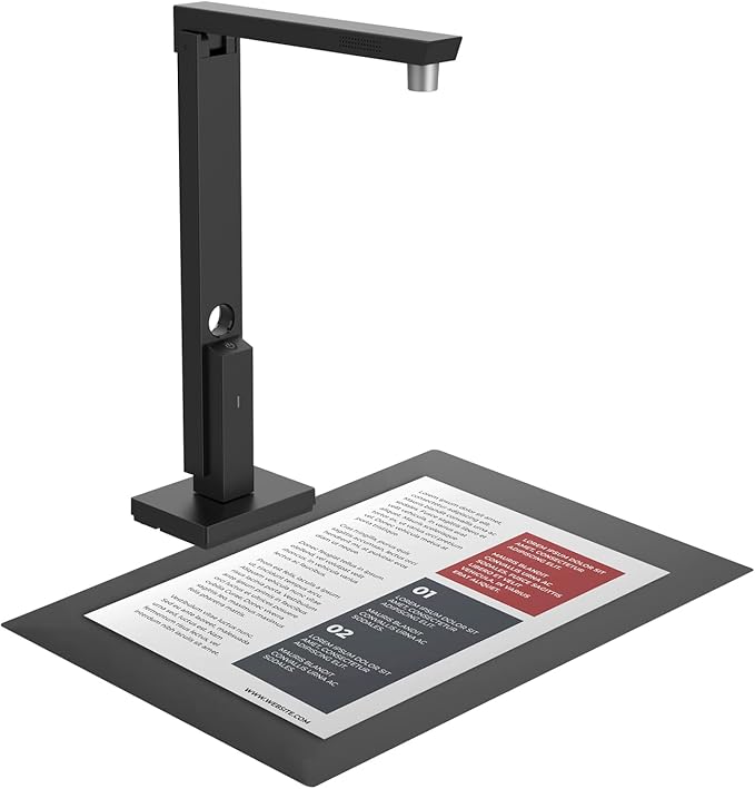 CZUR Lens1200 Pro Portable Document Scanner, 12MP USB Document Camera, Fast by CZUR