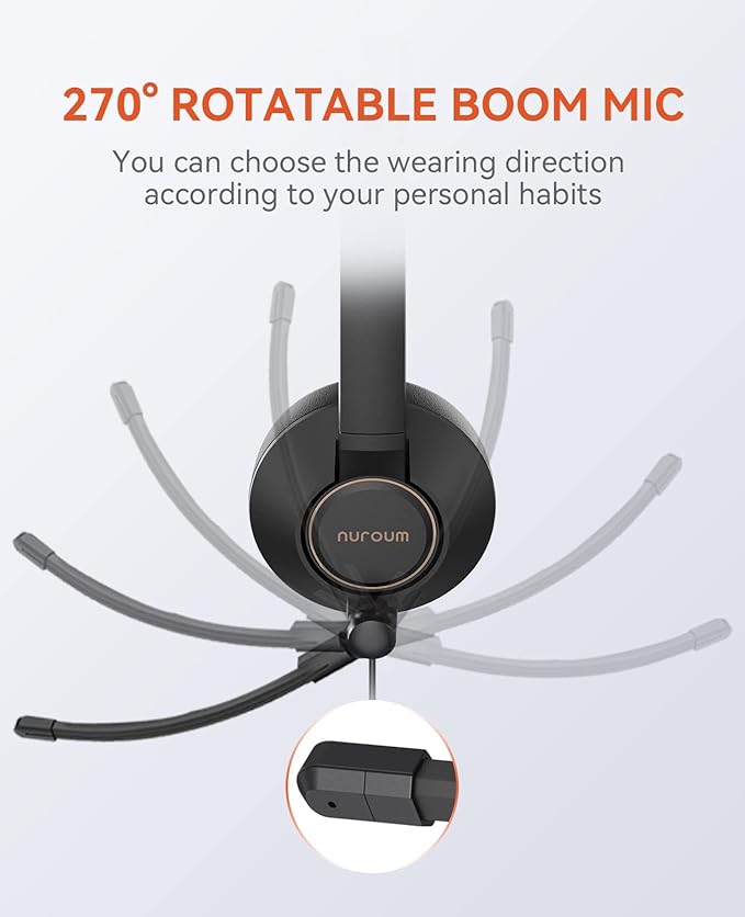 NUROUM HP11SU USB Headset with Microphone - Image 5