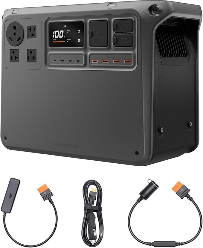 DJI Power 2000 Portable Power Station, 2048Wh LFP Battery, Compact Size by DJI