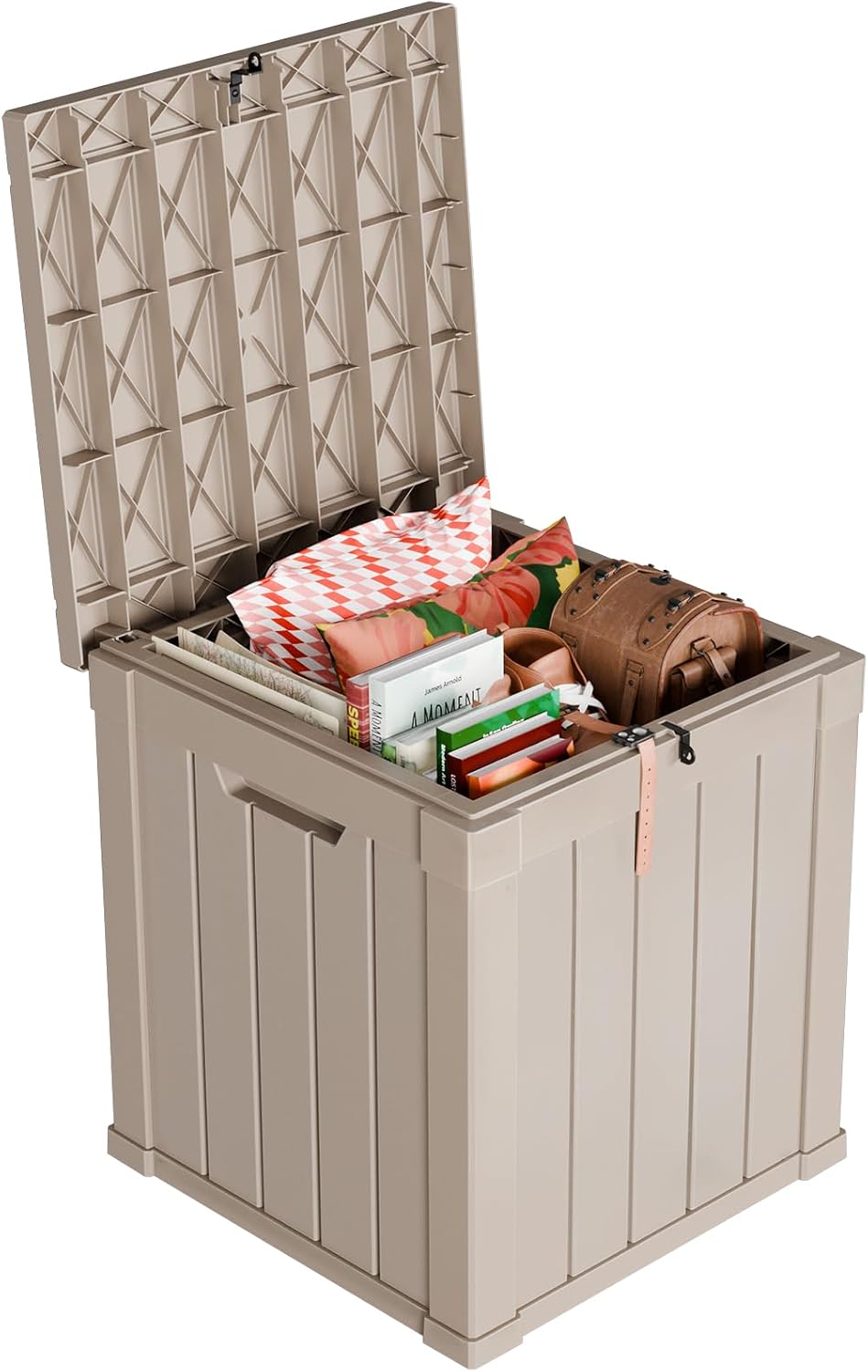 outdoor deck box waterproof resin storage box with, main product view