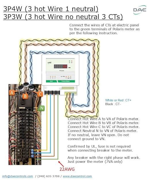 DAE P204-200D-S KIT, Electric CTEP kWh Submeter, 3 Phase, 3 CTs - Image 5