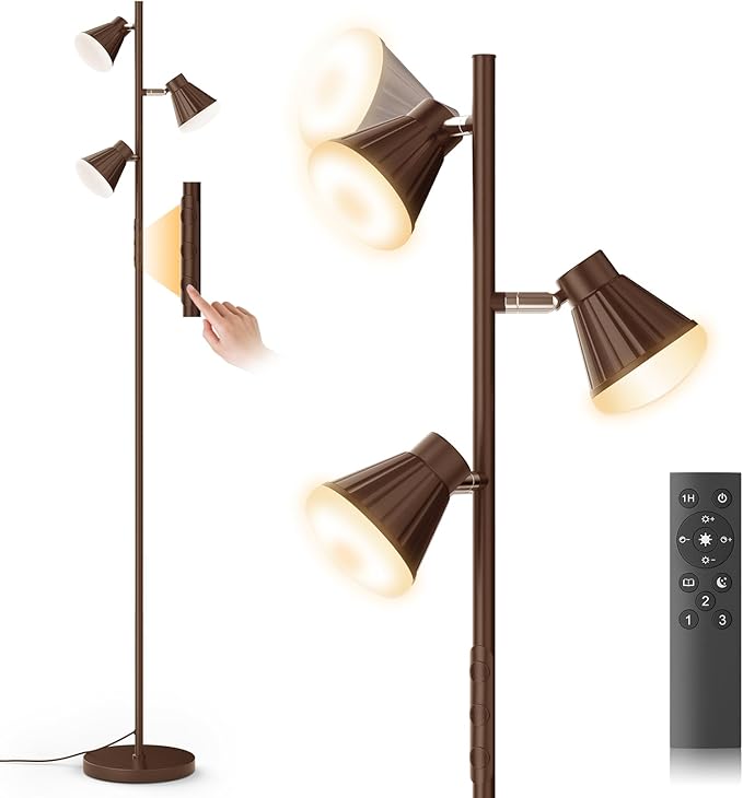 SIBRILLE 36W LED Tree Floor Lamp, Dimmable Tall Standing Lamp by SIBRILLE
