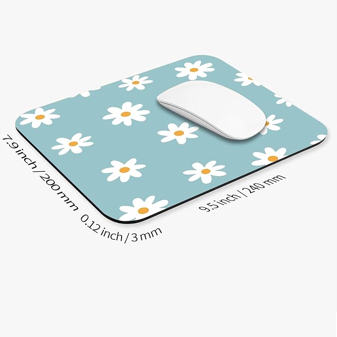 Armanza Square Mouse Pad Little Daisy, Personalized Premium-Textured Custom - Image 2
