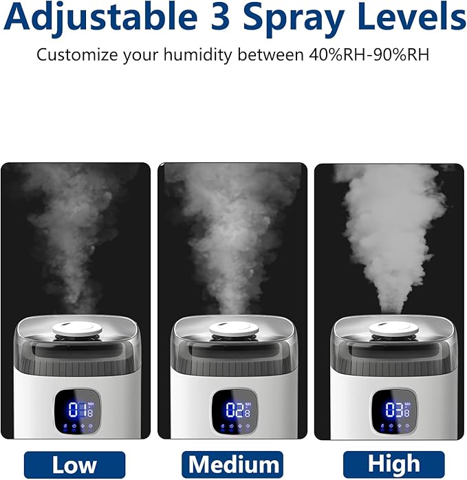 Akeshan Large Humidifier for Bedroom, 9L/2.5Gal Ultrasonic Cool Mist, Easy Clean - Image 5