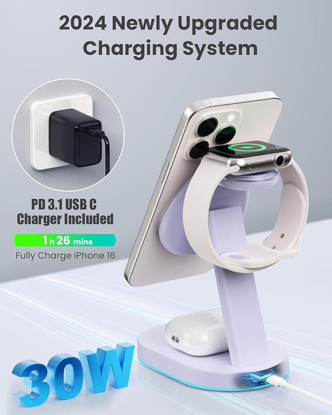 3 in 1 Wireless Charger Charging Station - Image 3