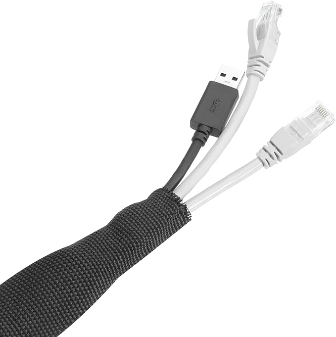 MECCANIXITY Braided Cable Sleeves Heat Shrinkable Fabric Sleeving, 1/4" 16ft - Image 5