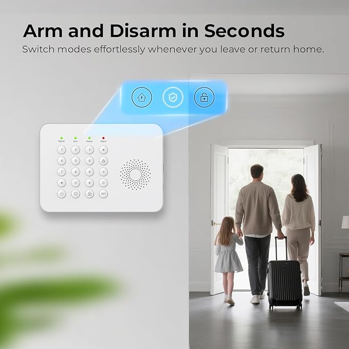 Hapippofa Wireless Home Security System WiFi/4G Home Alarm System - Image 3