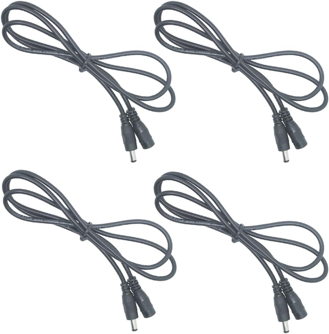 Extension Cable 20 awg 3.3 ft, Designed for Litever LL-008 Series Under Cabinet Lights. 5.5mm x 2.1mm Plugs, Male to Female, for 5~24VDC LED Light Strips, CCTV; for Maximum 3A or Less