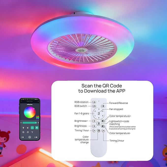 KJDOFN 24 inch Ceiling Fan - Image 5