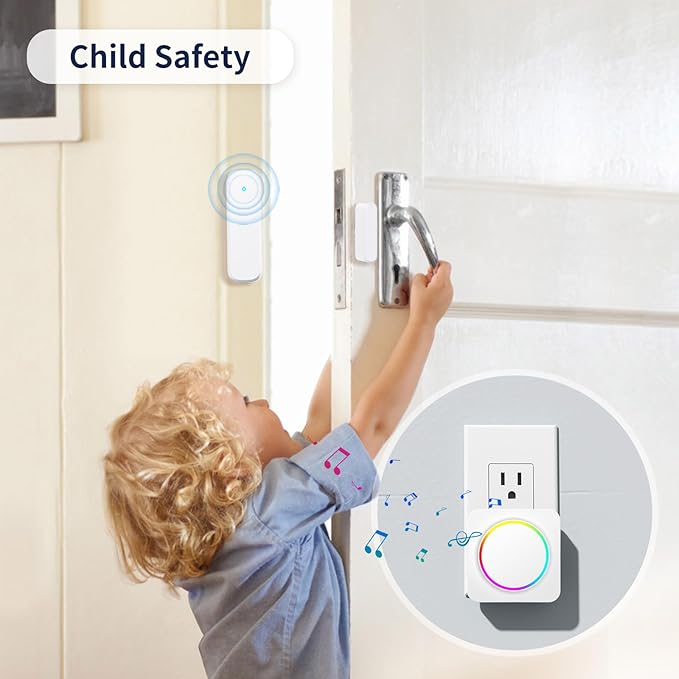 Door Chime, Door Sensor Chime When Door Opens, BITIWEND Door Entry Alarm - Image 5