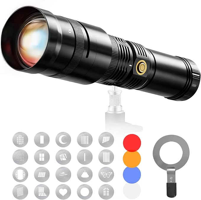 WELLMAKING 15W LED Photography Flashlight Optical Glass Lenses, 7800mAh by WELLMAKING