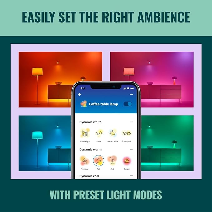 WiZ Connected Smart Light Bulbs, Sunset to Sunrise Automation + Motion - Image 4