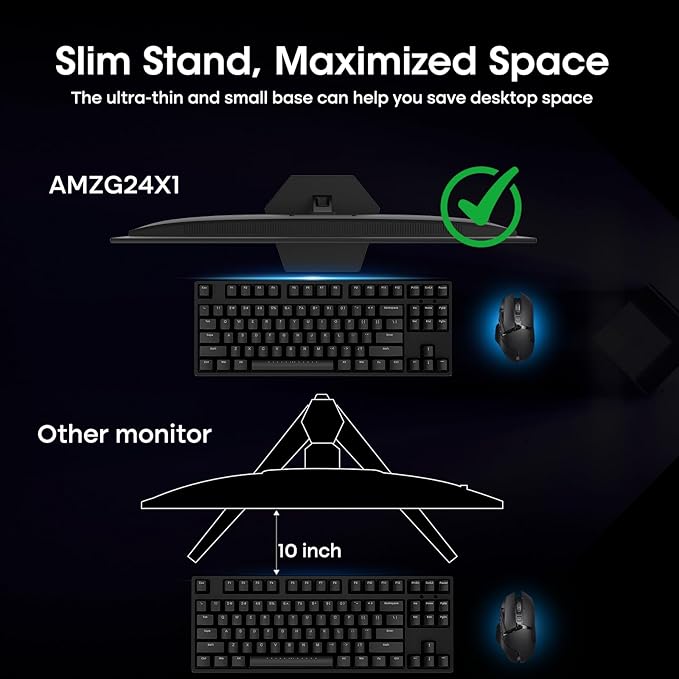 Amzfast 24 Inch Gaming Monitor 180Hz 200Hz FHD 1080p Computer Monitor, 1ms - Image 6