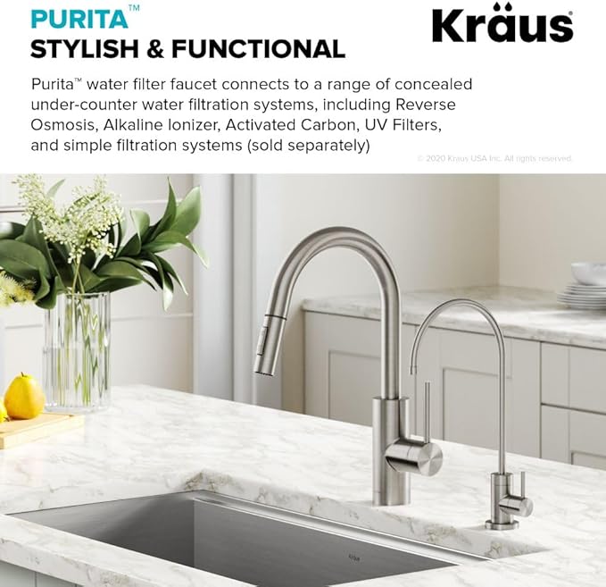 KRAUS Purita 100% Lead-Free Kitchen Water Filter Faucet in Spot Free Stainless - Image 2
