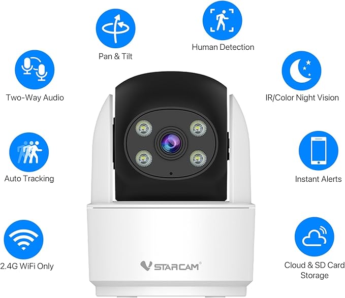 VSTARCAM 3MP Indoor Security Camera, 2.4G WiFi Cameras - Image 2