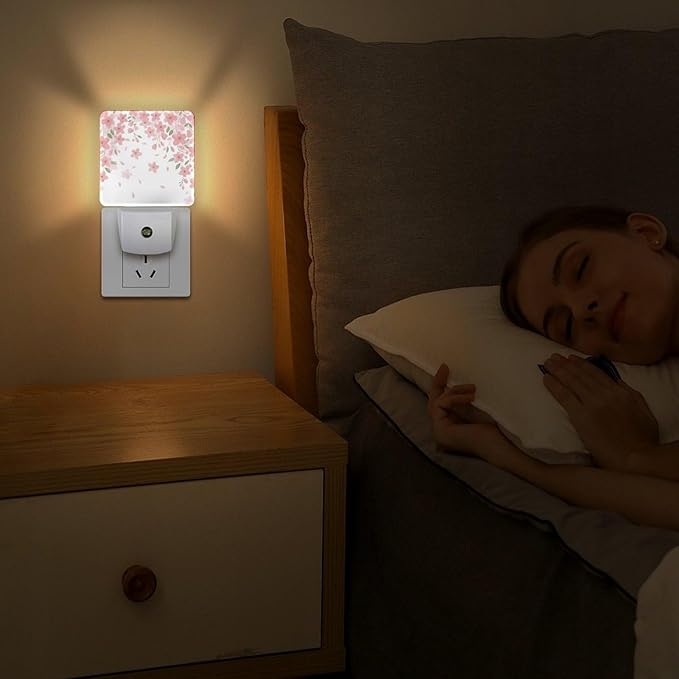 Falling Flowers Night Light, Plug into Wall Decor Nightlights - Image 5