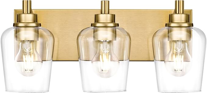 METWET Bathroom Light Fixtures, 3-Light Modern Vanity Light by Metwet