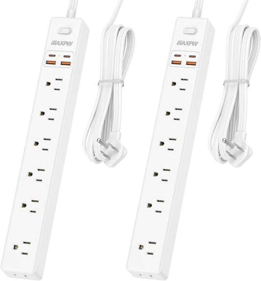 2 Pack Power Strip Surge Protector