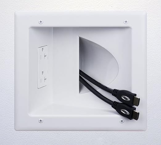 DATA COMM Electronics 45-0032-WH Commercial Grade Recessed AV/HDMI Cable - Image 2
