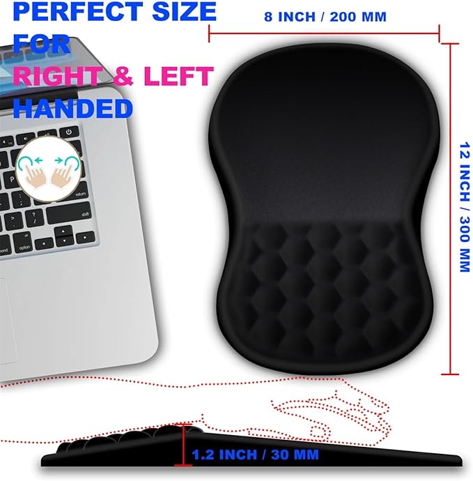 KUOSGM Mouse Pad Wrist Support, Ergonomic Mouse Pad - Image 4