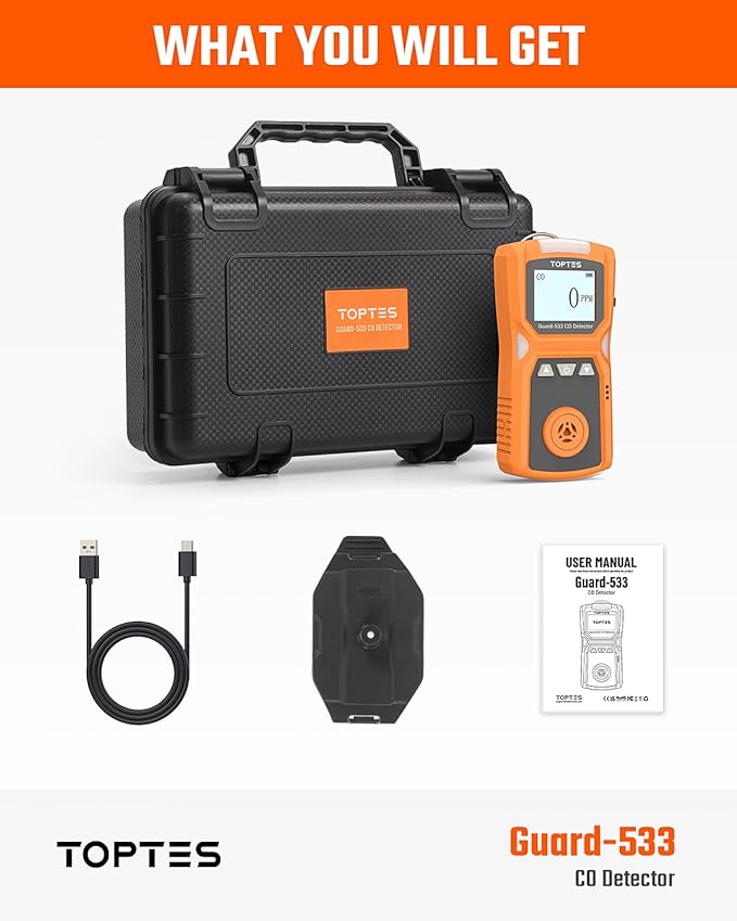 TopTes Guard-533 Portable Carbon Monoxide Detector, CO Detector - Image 7