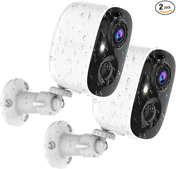 Security Cameras Wireless Outdoor, 2K Indoor WiFi Wireless Cameras, Outside by Tziarp