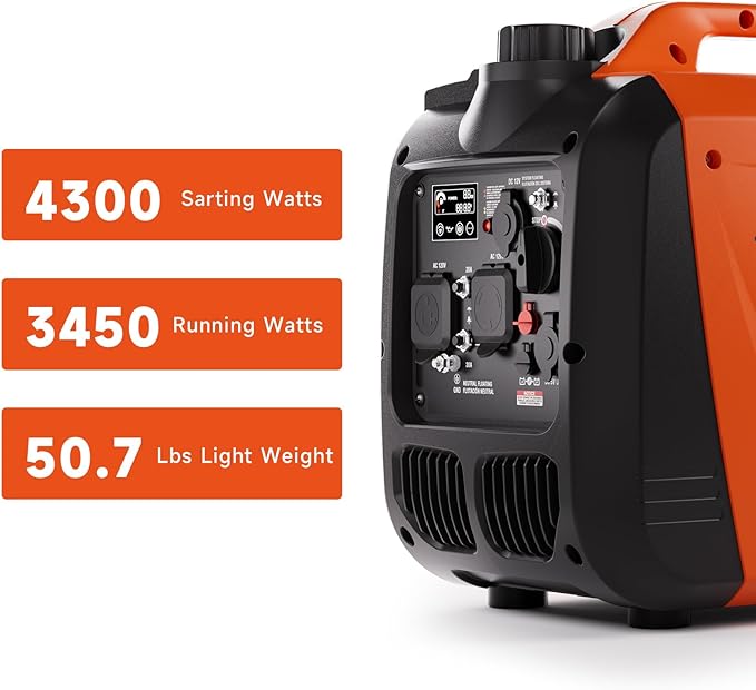 AIVOLT Inverter Generator 4300W Gas Powered Portable Super Quiet Outdoor - Image 2
