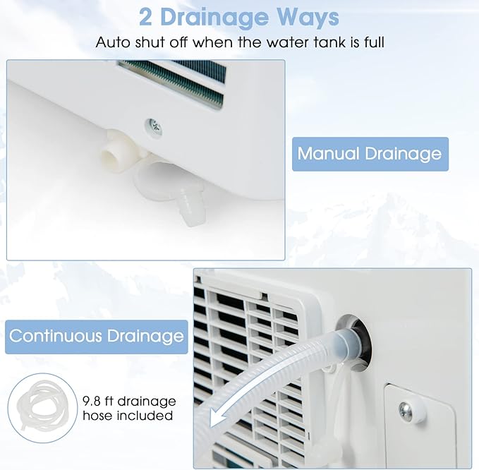 COSTWAY Portable Air Conditioner, 8000 BTU 3-in-1 Personal AC Unit - Image 9