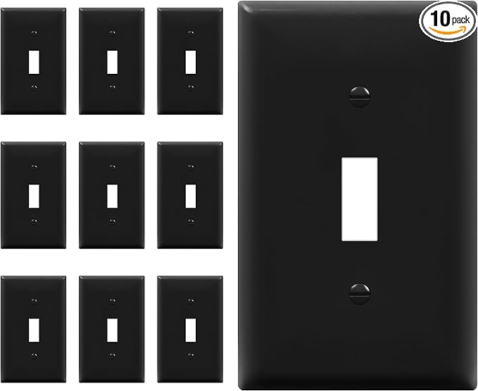 ENERLITES Toggle Light Switch Wall Plate, Gloss Finish, Standard Size 1-Gang by Enerlites