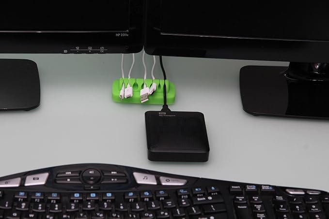 Heaviest Cable Organizer on The Market! Compact and Weighted Desktop Cord - Image 2