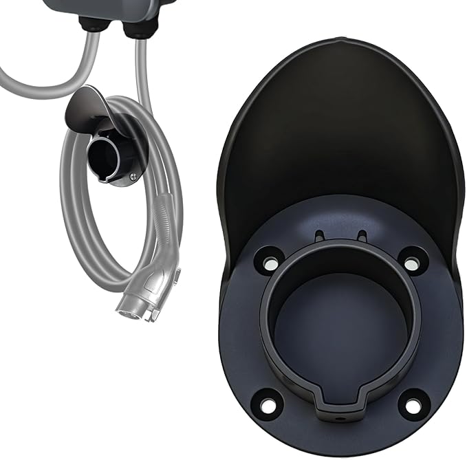 LEISHENG ENERGY EV Charger Holder Wall Mount, SAE J1772 Nozzle Holster Dock and by LEISHENGENERGY